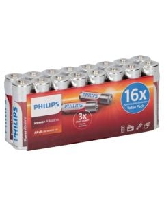 Battery, Philips, AA/LR6, Power Alkaline, 16 pieces/pack