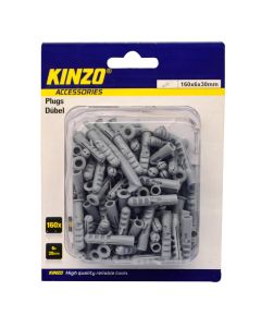 Plugs, Kinzo, 6x30 mm, 160 pc/pack