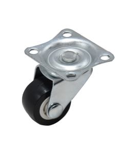 Black rotating wheel without brakes, Ø25mm