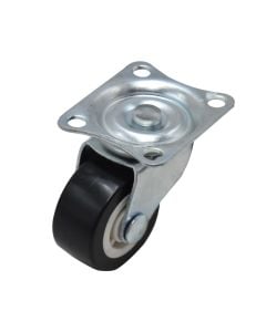 Black rotating wheel without brakes, Ø30mm