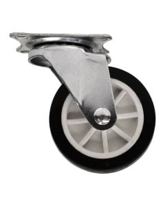 Black rotating wheel without brakes, Ø75mm