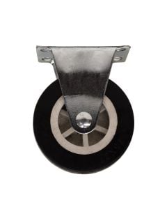 Fixed black wheel without brakes, Ø75mm
