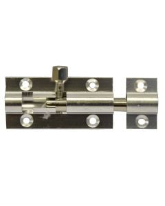 Aluminium barrel bolt with screws. silver 2