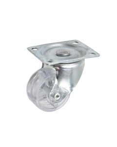 Rotary wheel, without brake, metalic/plastic, Ø 28 mm