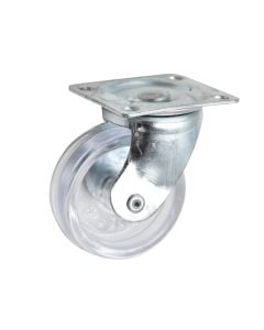 Rotary wheel, without brake, metalic/plastic, Ø 38 mm