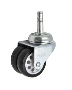 Rotary wheel, without brake, metalic/plastic, Ø 40 mm