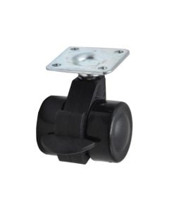 Rotary wheel, without brake, metalic/plastic, Ø 35 mm