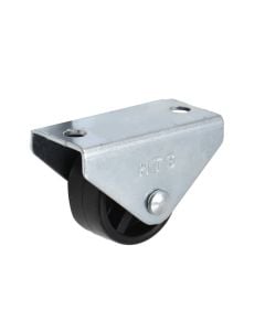 Fixed wheel, without brake, metalic/plastic, Ø 28 mm