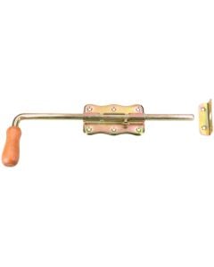 Tower bolt with wooden grip 120x60x1,3 mm
