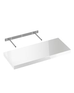 Floating shelf white 595x235 high gloss