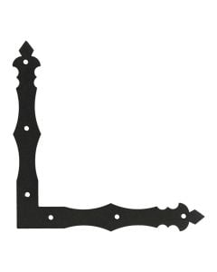 Decorative corner plate black 150x150x25x2,5 mm