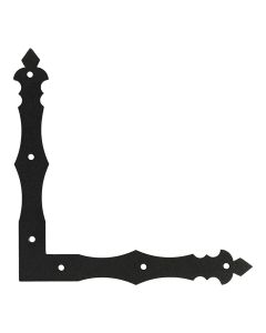 Decorative corner plate black 300x300x40x4,0 mm