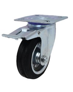 Swivel Wheels, with Brake, Steel rim, (bush) wheel, Ø125mm