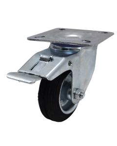 Swivel Wheels, with Brake, Steel rim, (bush) wheel, Ø100mm