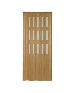 Folding door, PVC, with lock, 87x200 cm,