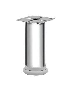 Metal leg chrome with register, 15 cm