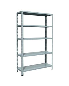 Metal shelf, bolt-on L120xP40xH200 5 levels H40 Load per level 200 kg - evenly distributed load