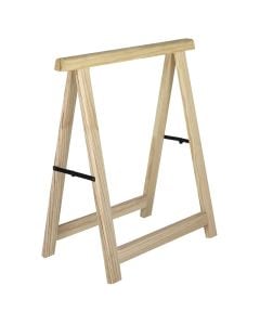 Solid pine wood PROFESSIONAL trestle, section wood 50x25mm, resistance 800 kg, untreated, 75.5 x 38 x 73.52 cm