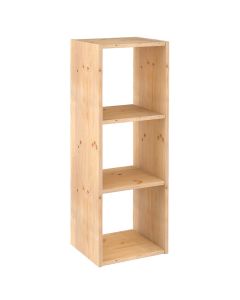Solid pine wood 3 cubes , thickness 16 mm, untreated, 105.4 x 33 x 36.2 cm