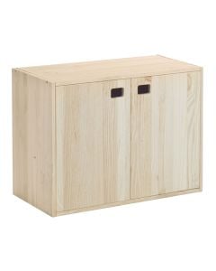 Solid pine wood DINAMIC 2 doors horizontal , thickness 16 mm, untreated, 53.5 x 33 x 70.8 cm