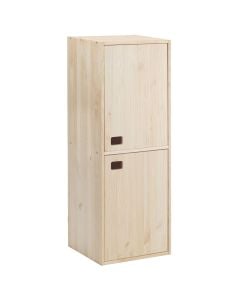Solid pine wood DINAMIC 2 doors vertical , thickness 16 mm, untreated, 105.4 x 33 x 37.3 cm