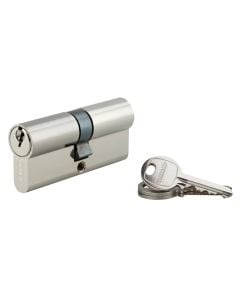 Cylinder, 35x35mm, 5 pin mechanism, Steel, 3 keys, security card