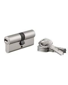 Cylinder, 35x35mm, mechanism with 6 pins, Steel, 5 keys, security card