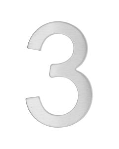 Number with stickers 3, stainless steel, H.76mm