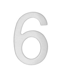 Number with stickers 6, stainless steel, H.76mm