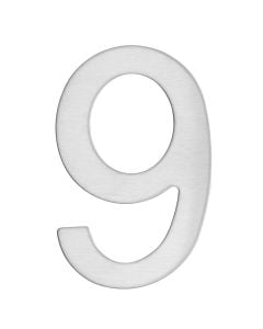 Number with stickers 9, stainless steel, H.76mm
