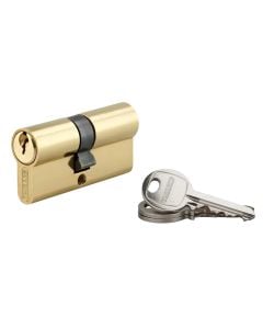 brass cylinder, with 3 keys, 30x35mm