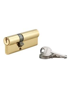 Cylinder brass, with 3 keys, 30x50mm