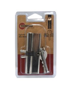 Nickel-plated Cylinder brass, with 3 keys, 45x45mm