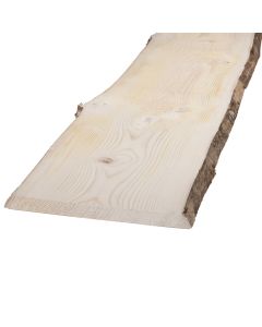 Fir with bark solid wood panel, 28 x 380 x 1000 mm