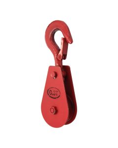 Steel pulley, for wire, rope, 300kg, with hock