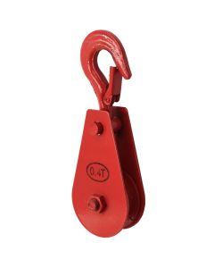 Steel pulley, for wire, rope, 400kg, with hock