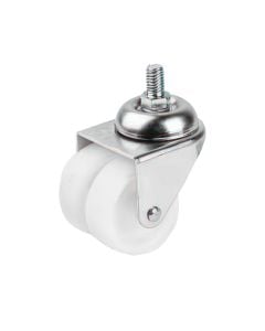 Rotary wheel, without brake, metalic/plastic, Ø  50 mm