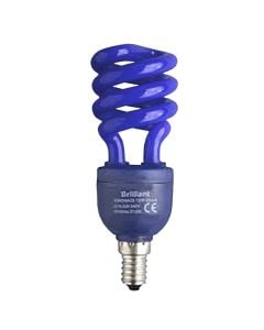 Brilliant CLF Spiral Bulb E14   /   13 W Blue, 310lm, 10000h, 12.3x4.6 cm