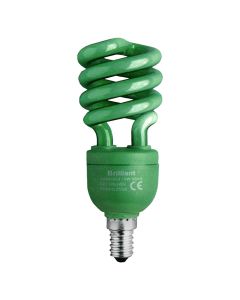 Brilliant CLF Spiral Bulb E14   /   13 W Green, 310lm, 10000h, 12.3x4.6 cm