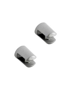 Blister 2 fixed shelf supports, zamak, 3/6mm, matt chrome coated