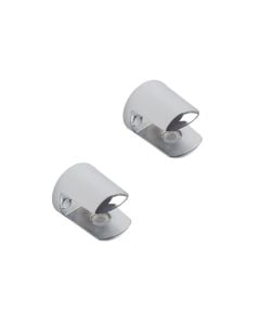 Blister 2 fixed shelf supports, zamak, 8/10mm, polished chrome