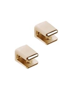 Blister 2 fixed shelf supports, zamak, 3/6mm, gold