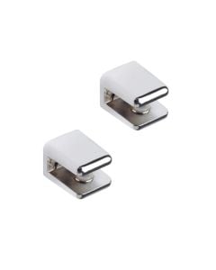 Blister 2 fixed shelf supports, zamak, 3/6mm, polished chrome