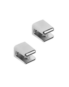 Blister 2 fixed shelf supports, zamak, 3/6mm, matt chrome coated
