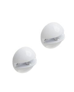 Blister 2 fixed shelf supports, zamak, 3/6mm, white