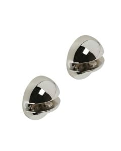 Blister 2 fixed shelf supports, zamak, 3/6mm, polished chrome
