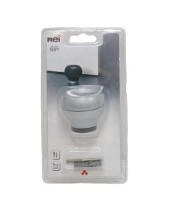 Doorstopper - rubber - 46x46x41mm - aluminium/anthracite