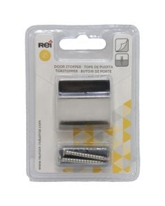 Doorstopper - aluminium - 38x38x30mm - matt nickel satin