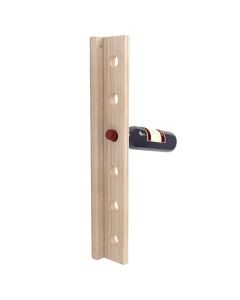 Pine wood wall wine rack for 6 bottles