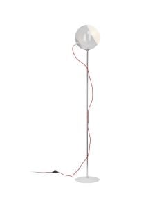 Floor lamp Lilith Led 7W, 25x25x157 cm, white  /  opal, Crystal  /  Steel